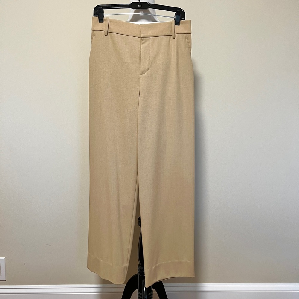 VINCE High Waist Straight Leg Pants in Straw